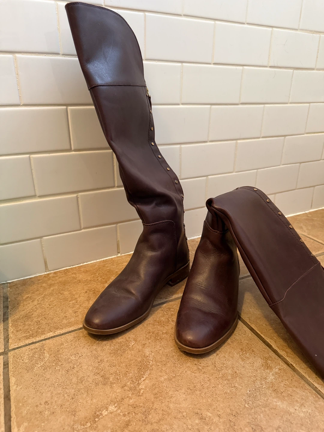 Franco Sarto dark brown leather riding boots - photo 5