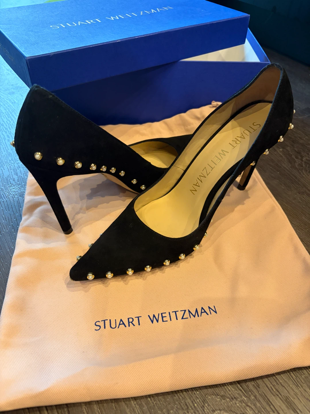 Stuart Weitzman Suede Pearl 100 Pump - photo 2
