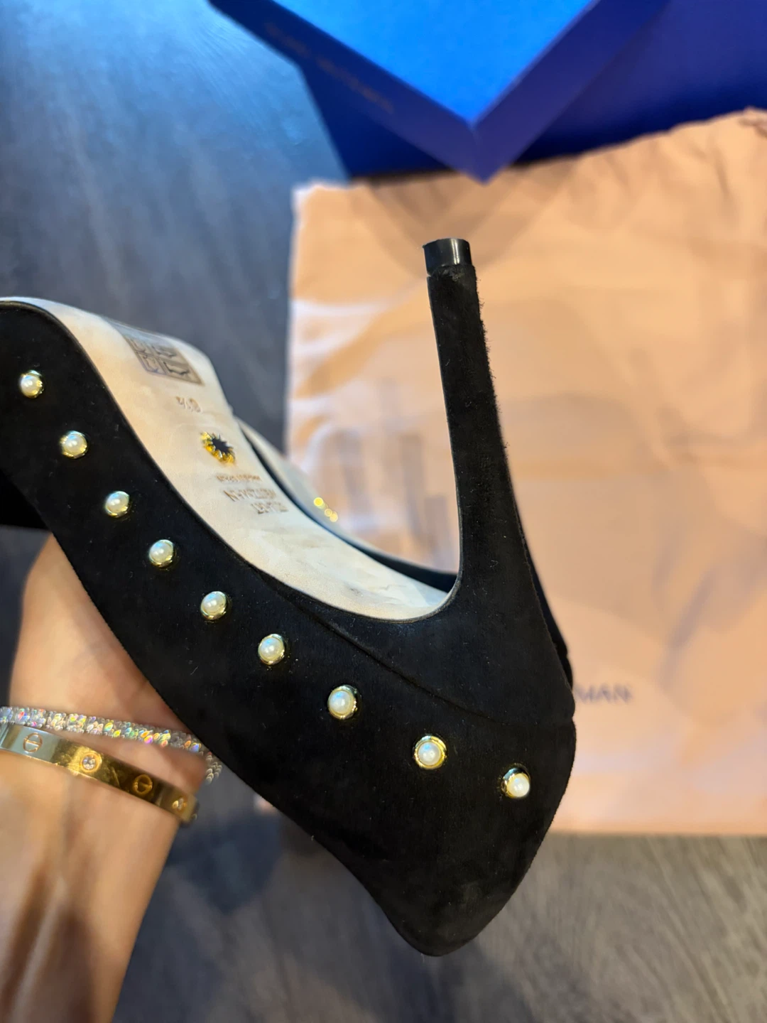 Stuart Weitzman Suede Pearl 100 Pump - photo 3