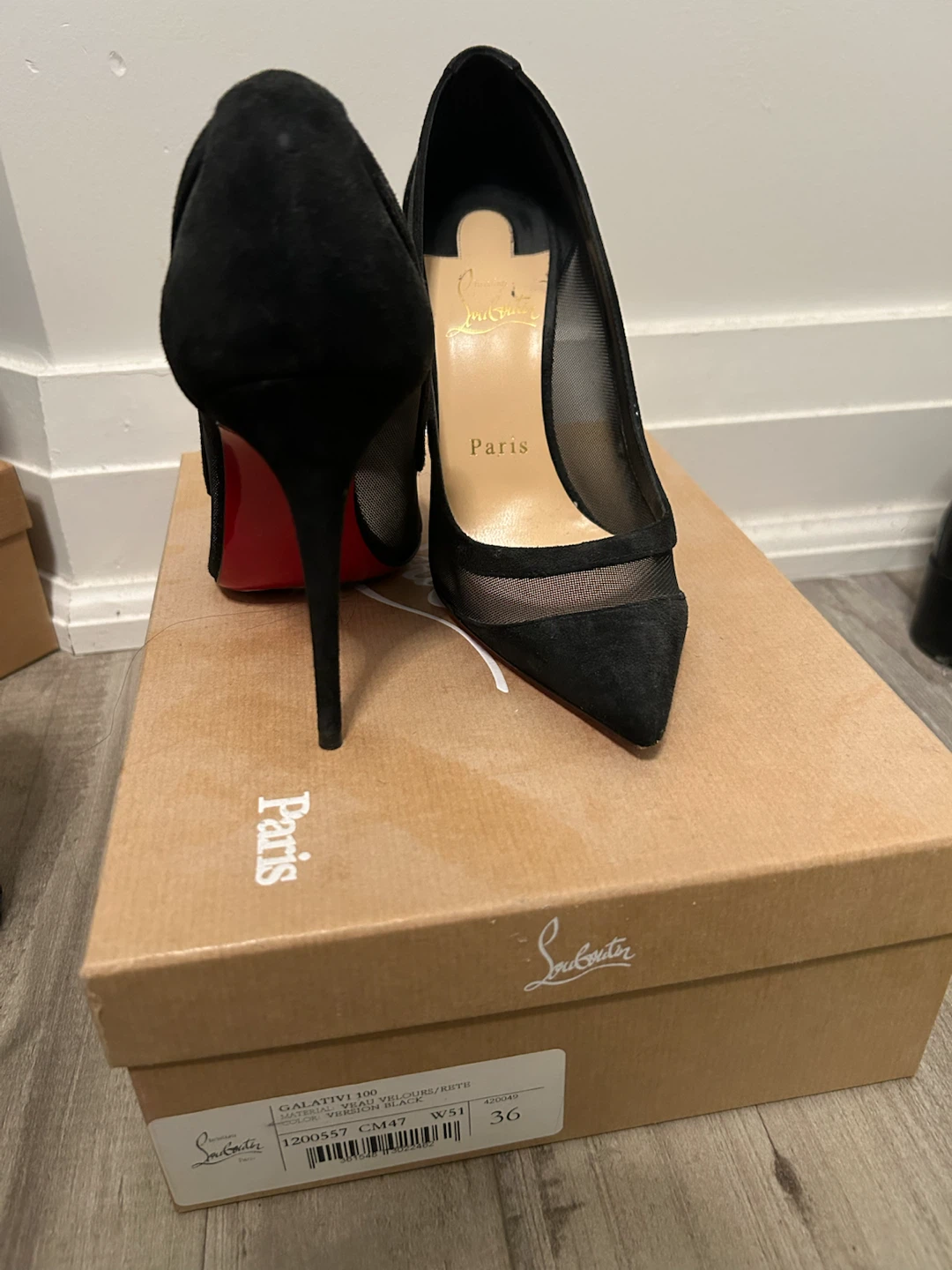 Christian Louboutin Galativi 100 Black Pumps Size 36