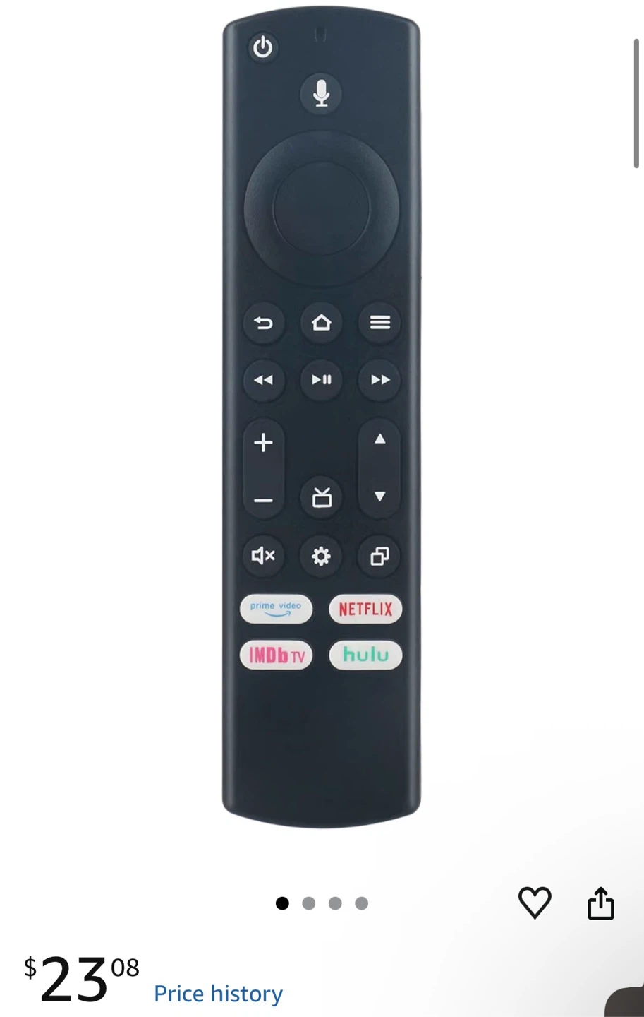 Replacement Remote for Insignia & Toshiba Fire TV Edition TVs - photo 4