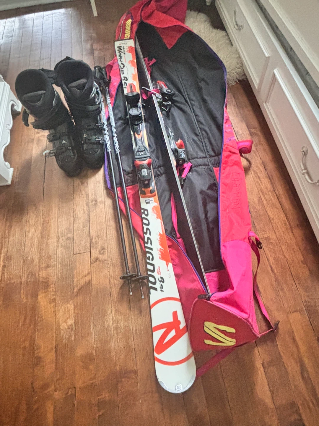 Rossignol World Cup GS Skis, Boots, Poles & Bag