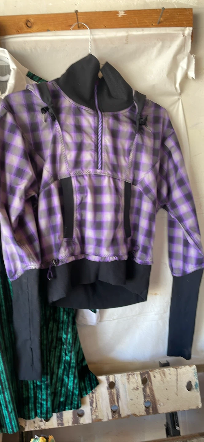 Lululemon Purple Plaid Hooded Jacket