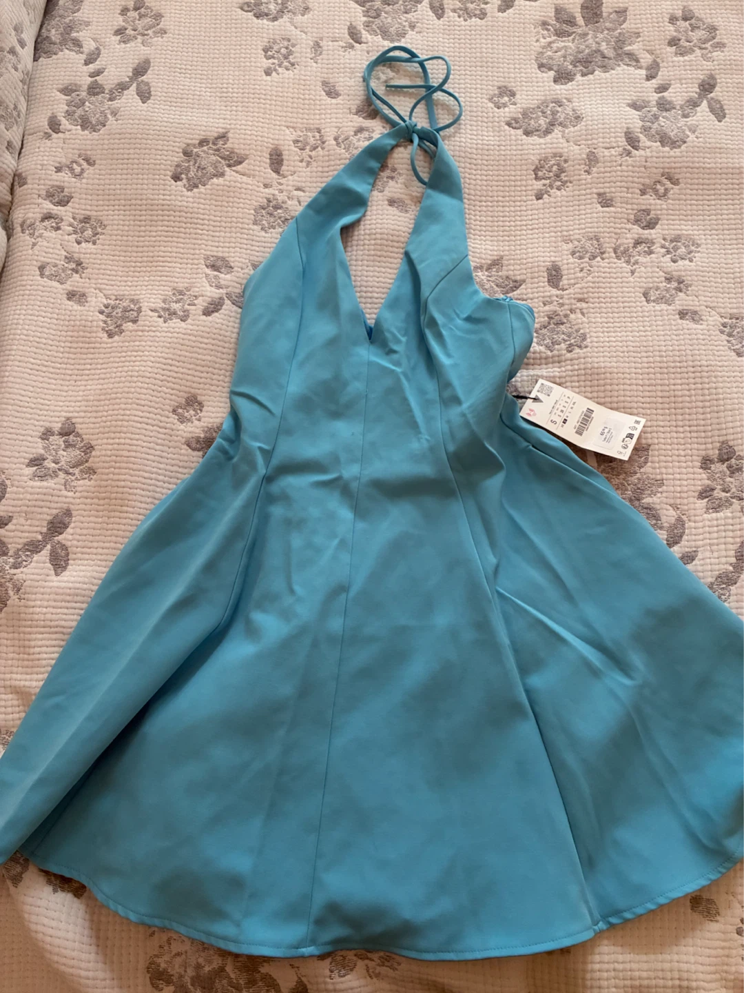 Zara Blue Halter Neck Dress