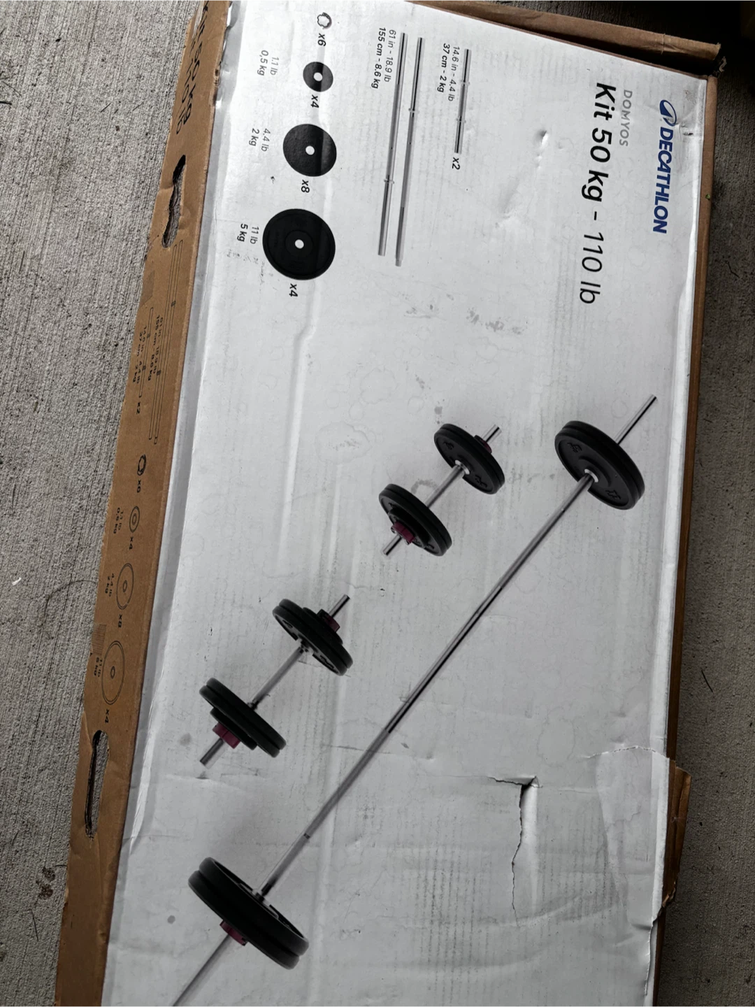 Domyos 50kg Dumbbell and Barbell Weight Set - photo 3