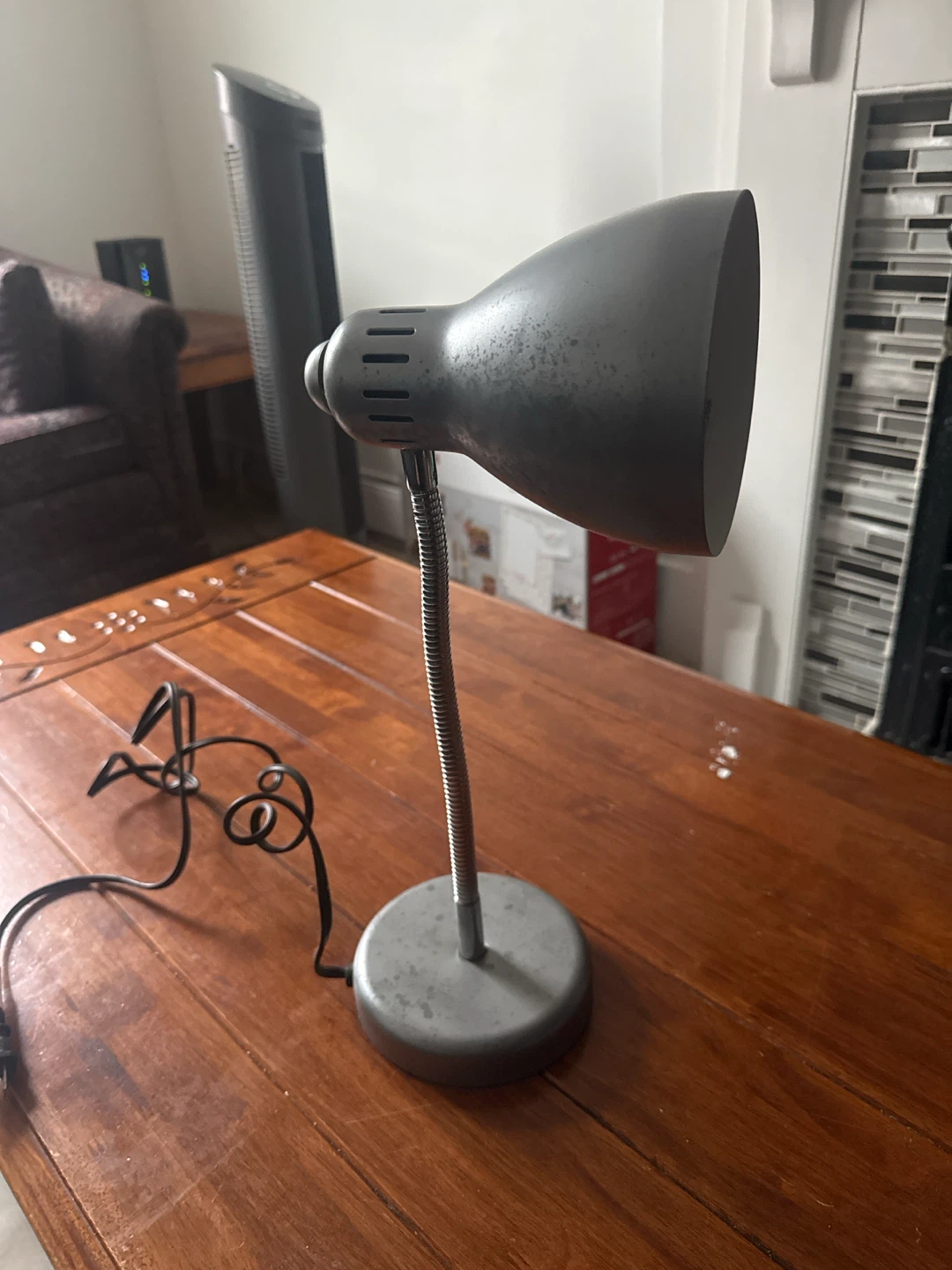 Grey Metal industrial Desk Lamp