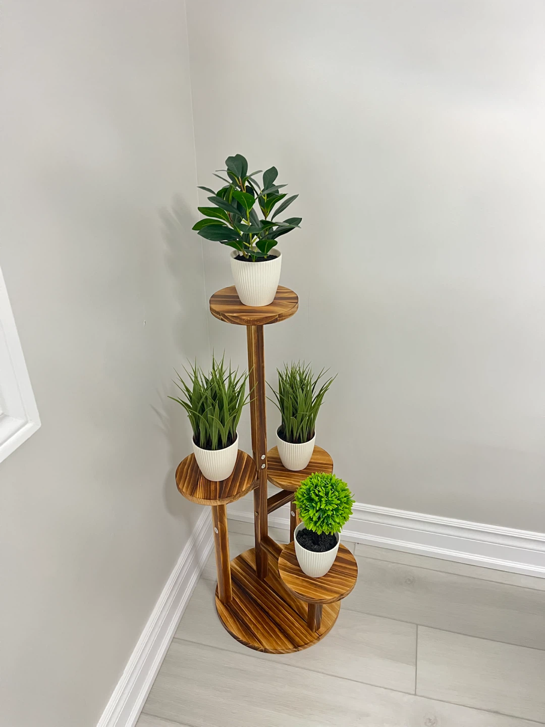 4 Tier Wood Plant Stand - photo 2