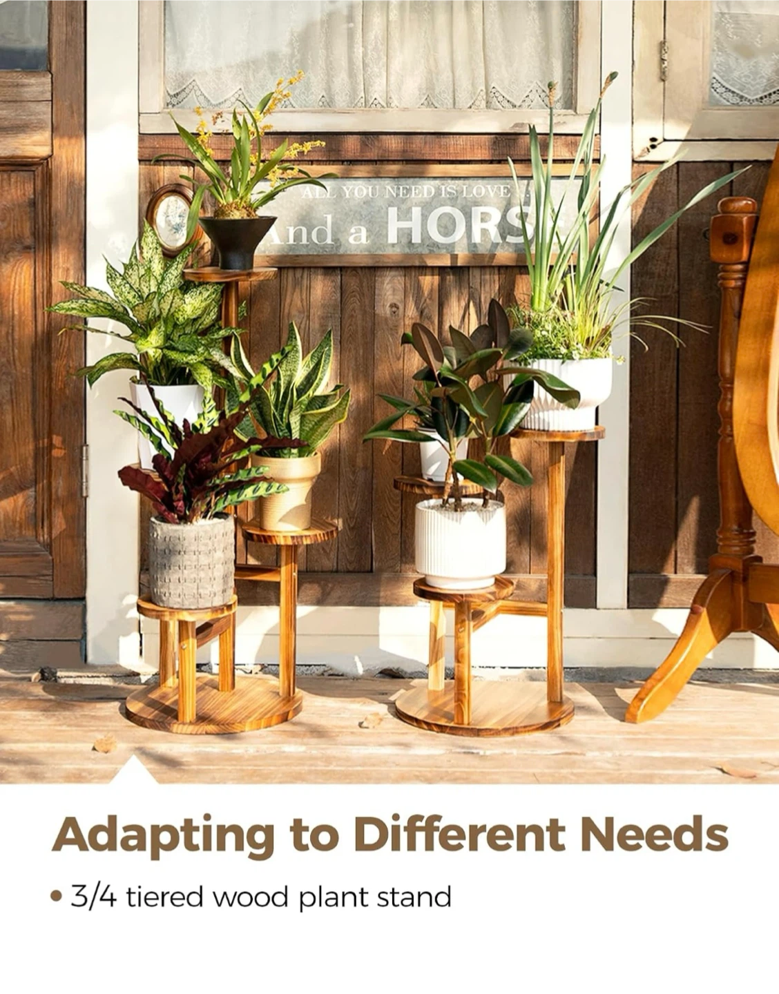 4 Tier Wood Plant Stand - photo 3