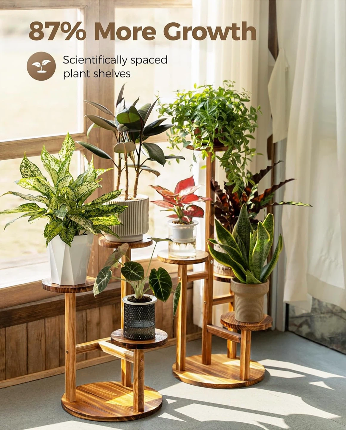 4 Tier Wood Plant Stand - photo 4