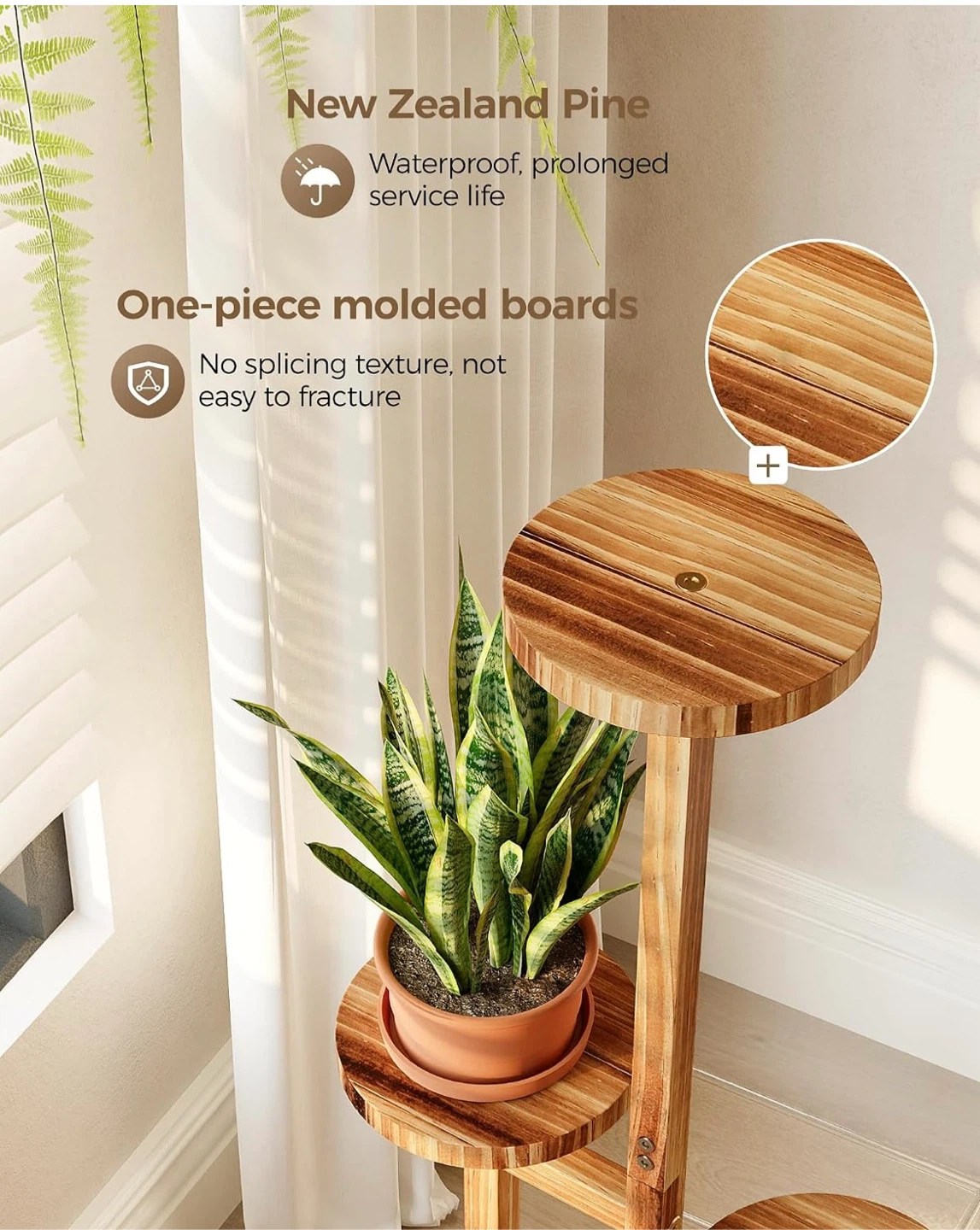 4 Tier Wood Plant Stand - photo 5