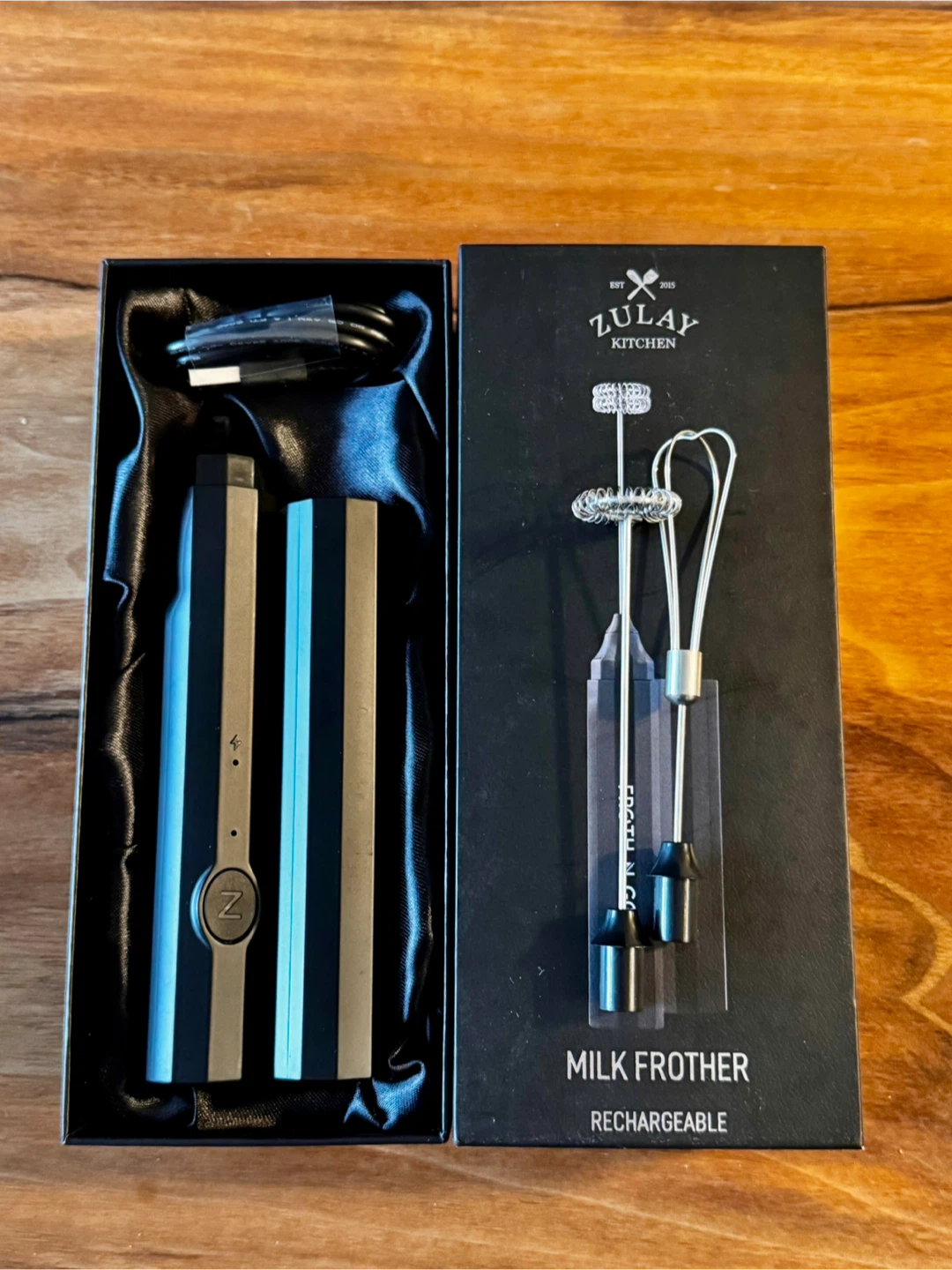 Brand New Zulay Kitchen Rechargeable Milk Frother , Case & USB-C - photo 3