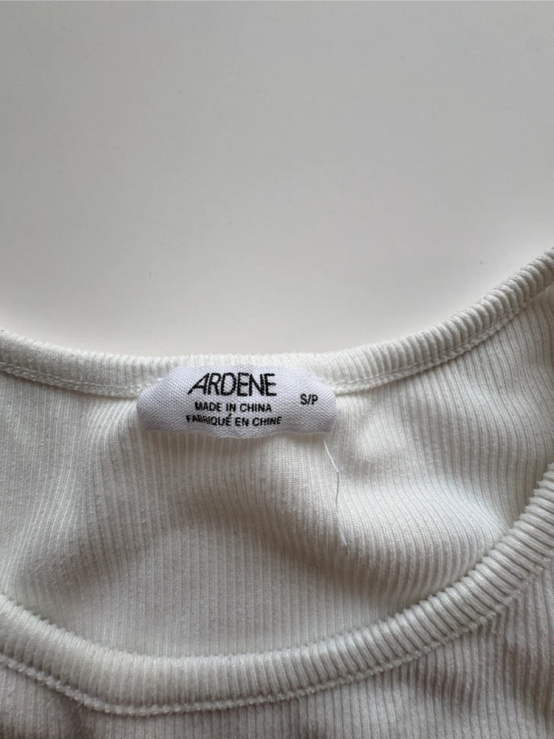 Ardene White Ribbed Ruched T-Shirt - photo 2