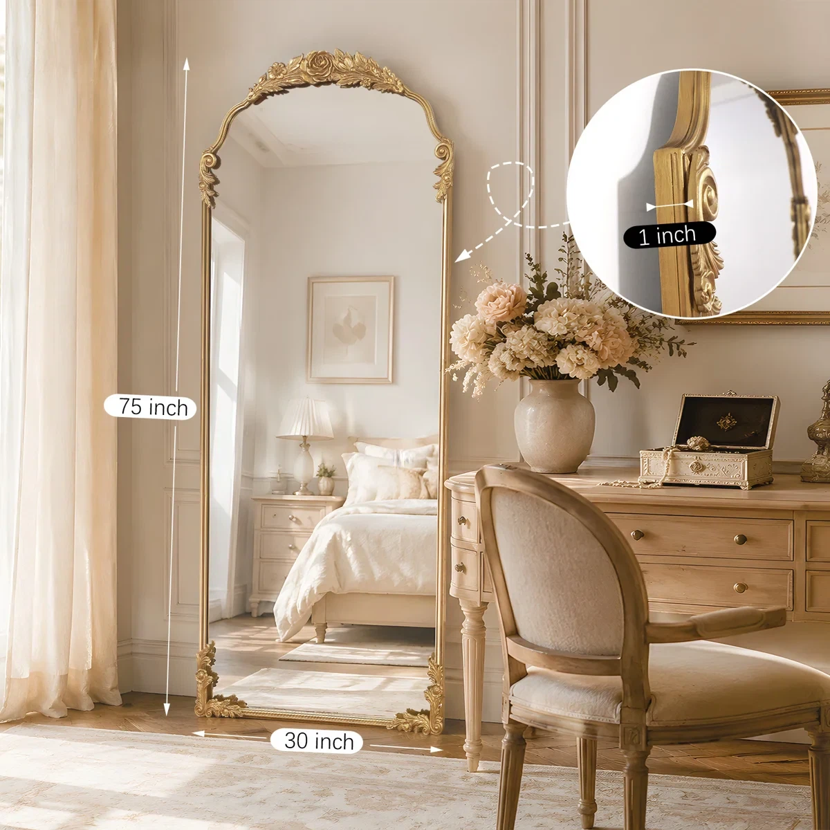 Brand new full size mirror Gold- 75" x 30" - photo 2