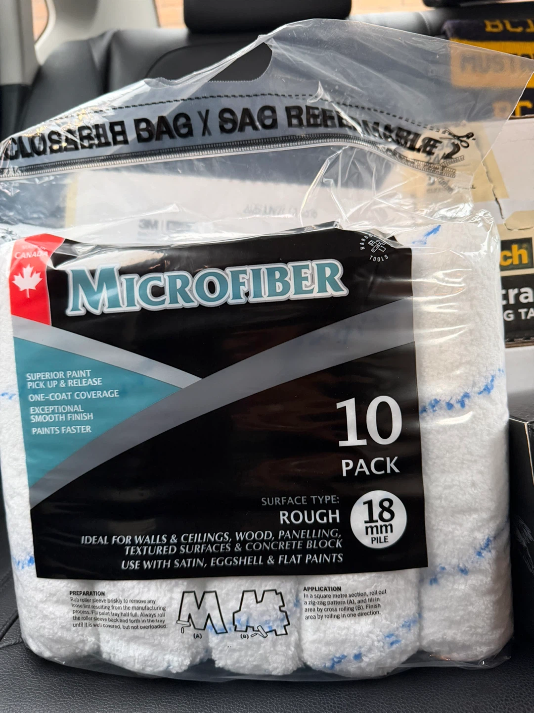 Microfiber Paint Rollers- 10 Pack, 18mm