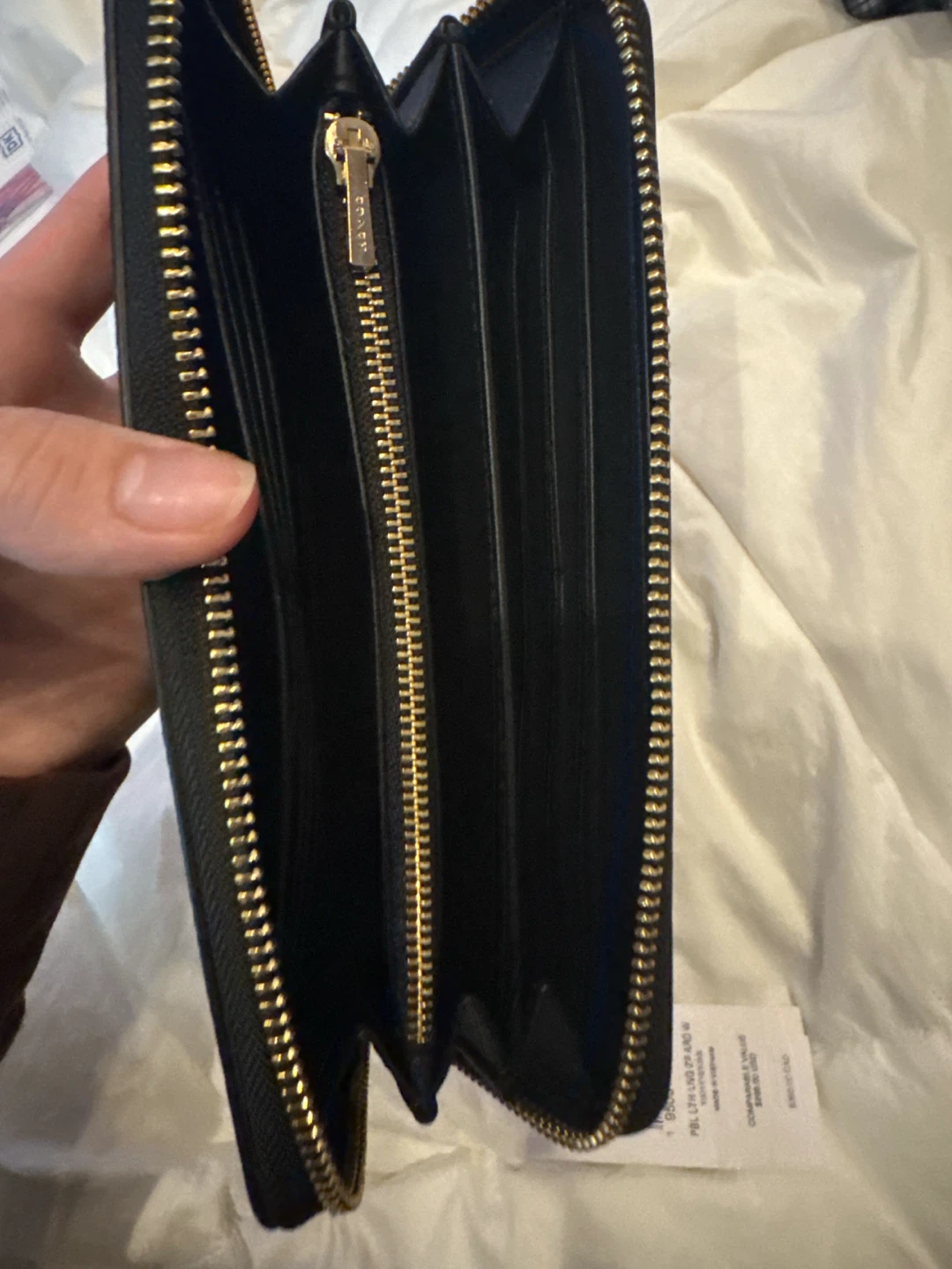 Coach Long Zip Around Wallet - Black - photo 3