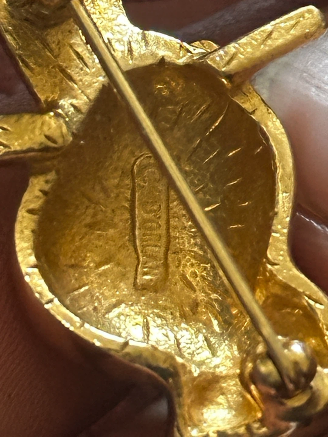 Signed Gold Plated D'orlan rhinestone bird brooch - photo 5