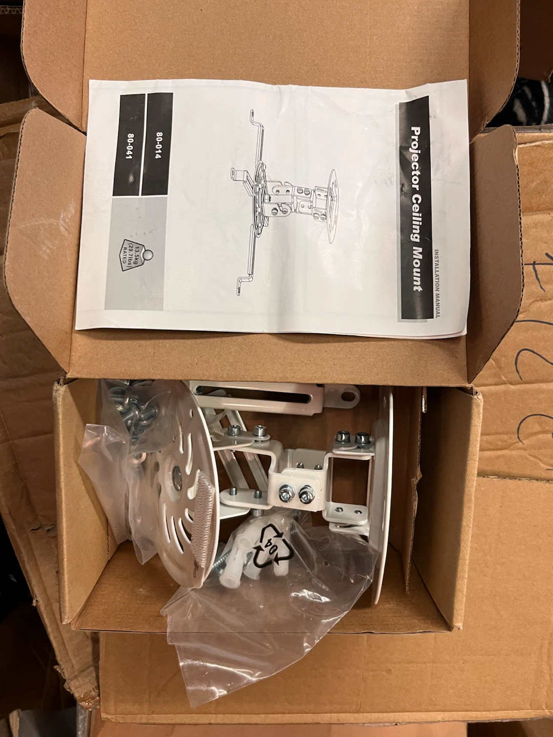 Duramex Projector Ceiling Mount - White