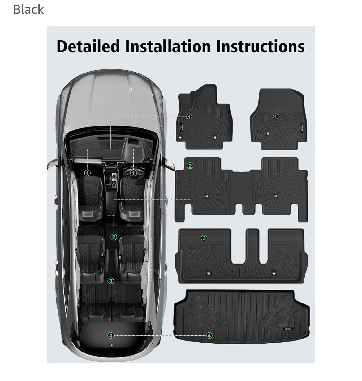 Floor and cargo mat KIA EV9 2024-26 - photo 2