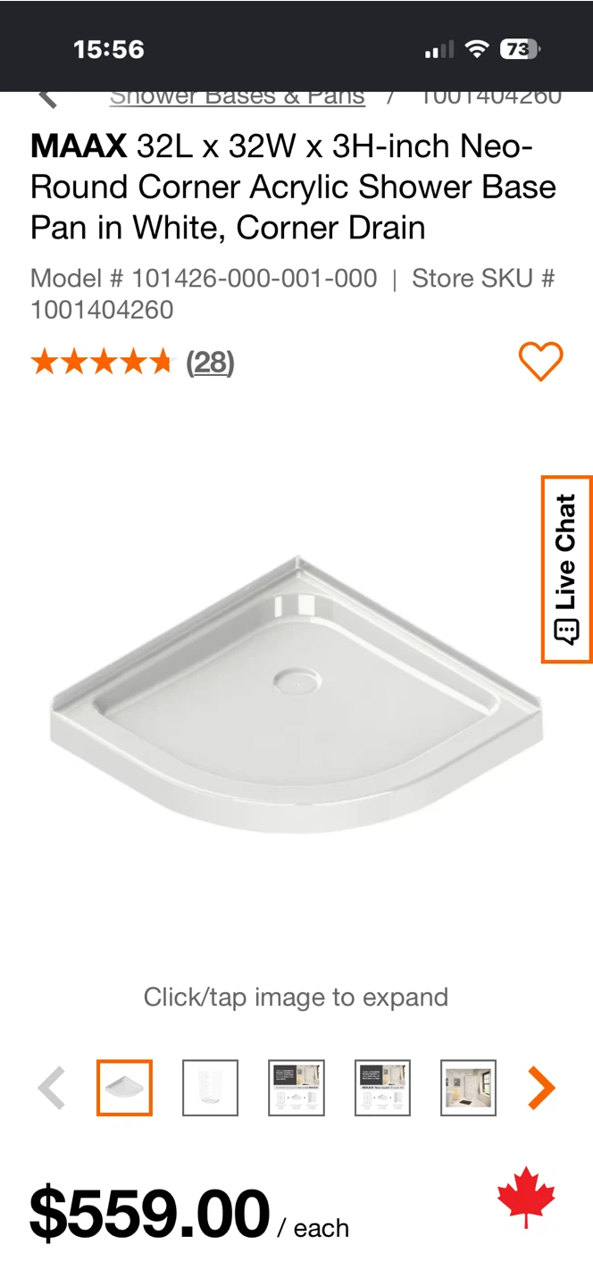 MAAX Neo-Round Corner Shower Base