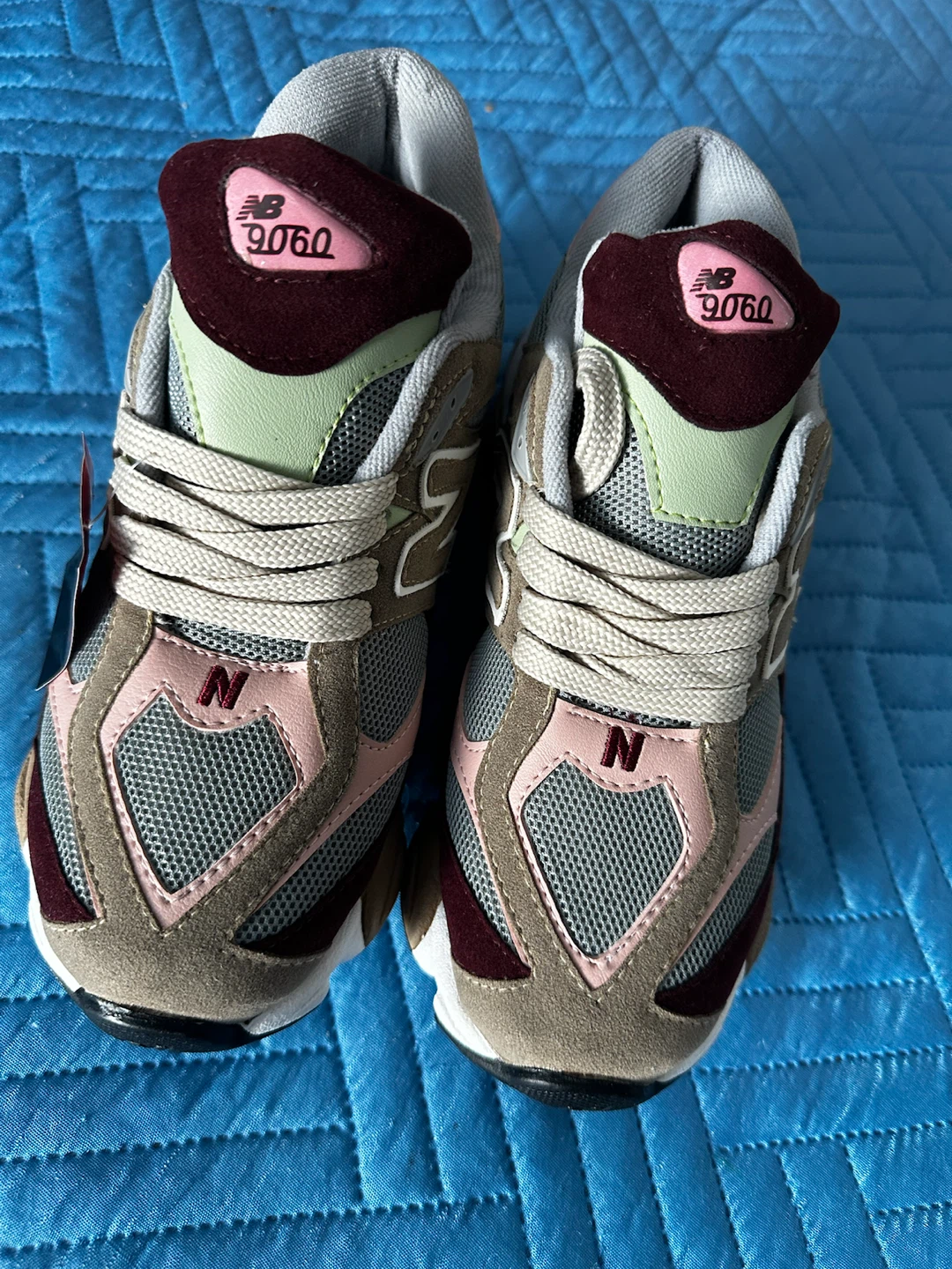 New Balance 9060 Burgundy Pink Grey Casual Shoes - photo 2