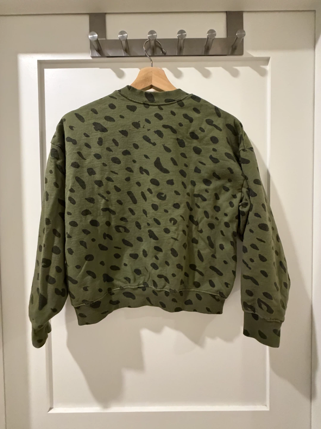 Clare V. Green Leopard Print Sweatshirt in XS - photo 2