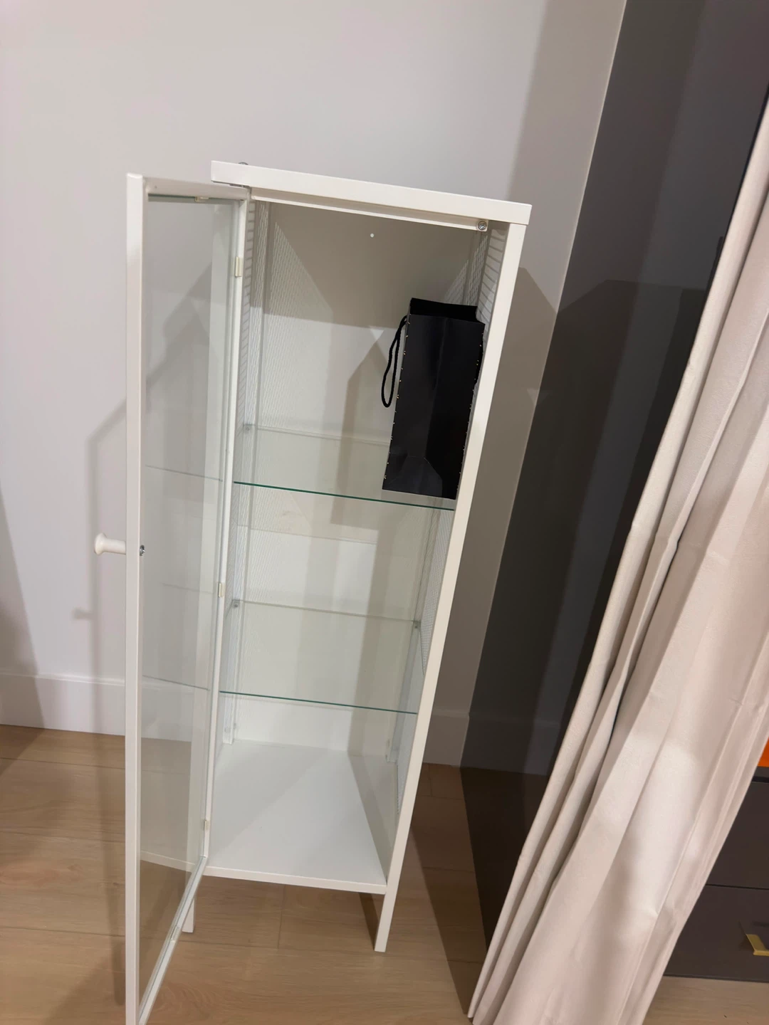 Glass Door metal Cabinet White - photo 2