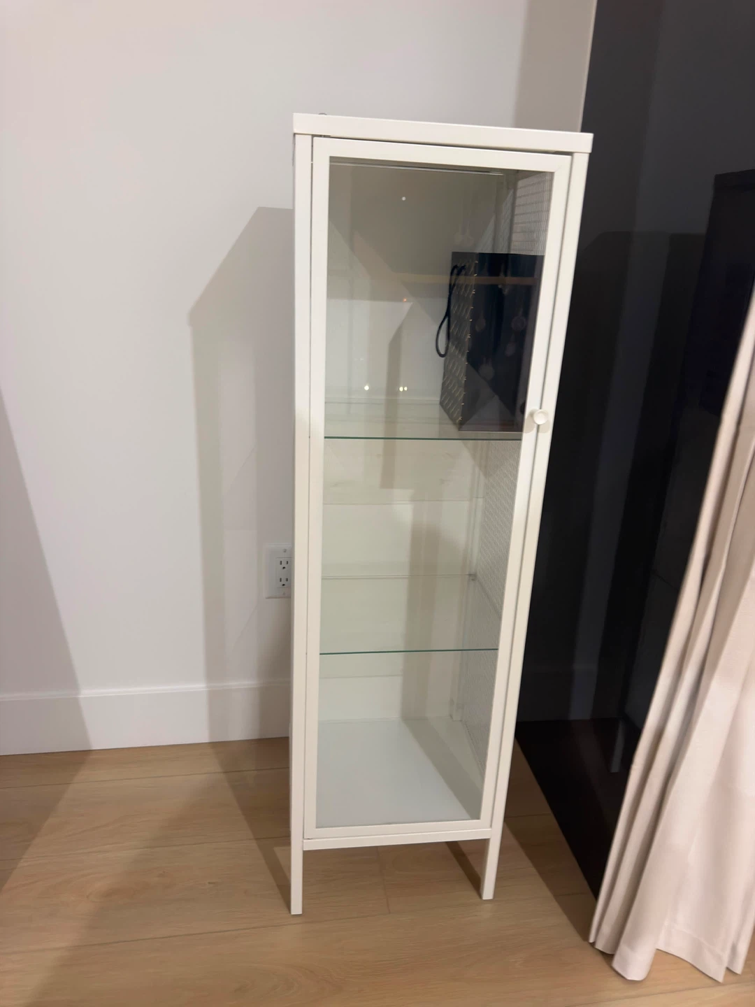 Glass Door metal Cabinet White - photo 4