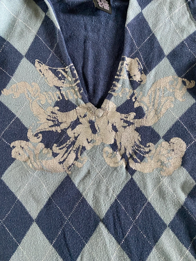 Unique Vintage Y2K Point Zero Argyle Hoodie S - photo 4
