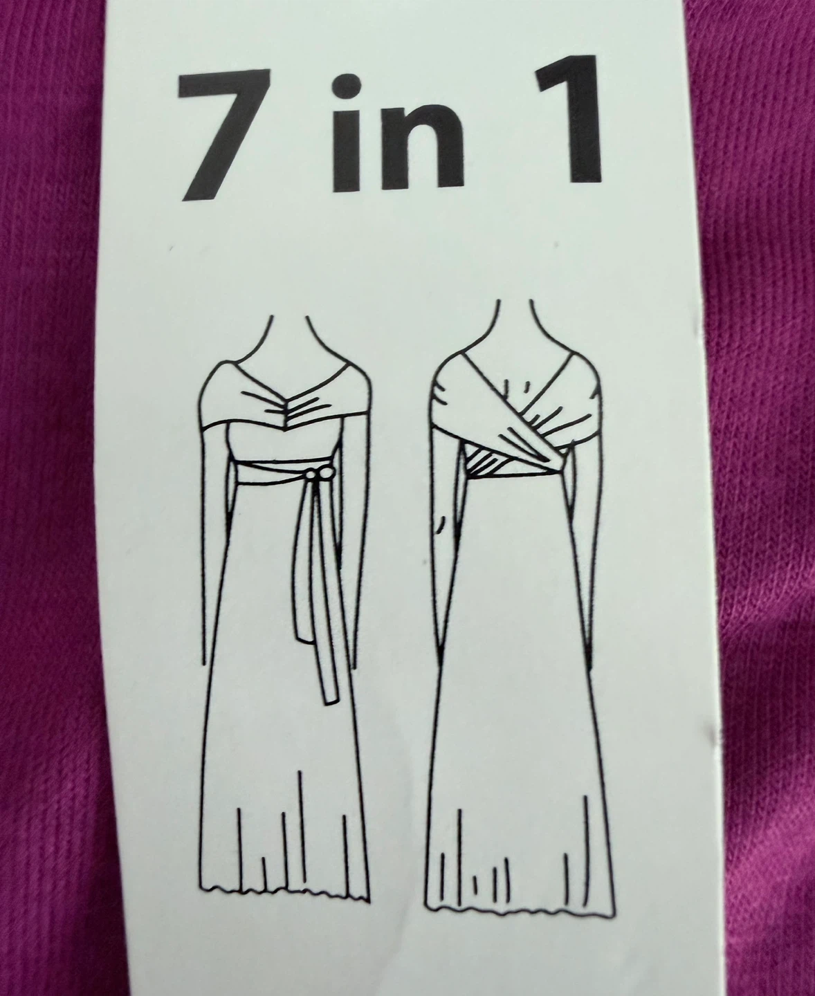 7-in-1 Fuchsia Convertible Multiway Dress - photo 4