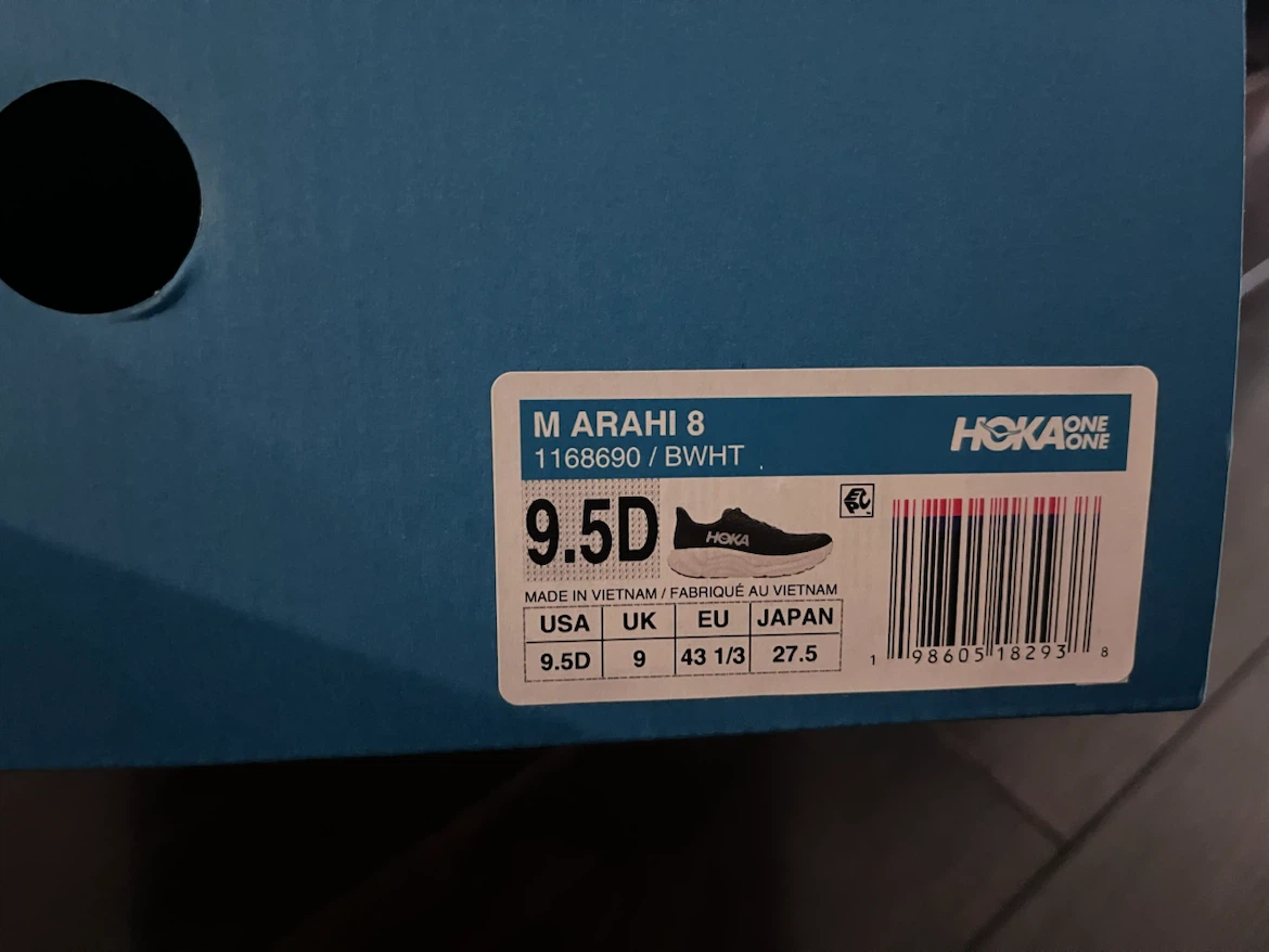 Hoka Men's Arahi 8 BWHT US9.5D - photo 2