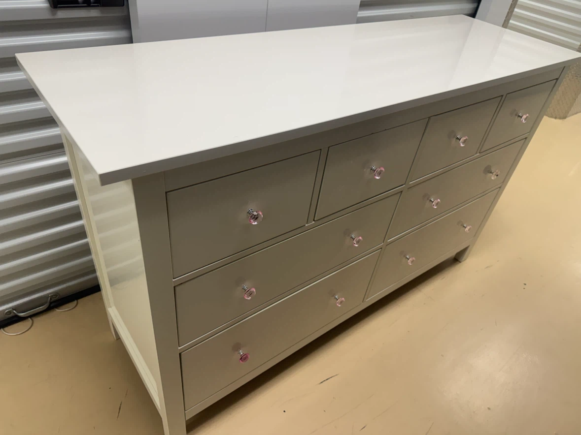 Ikea white Dresser with Crystal Knobs - photo 3