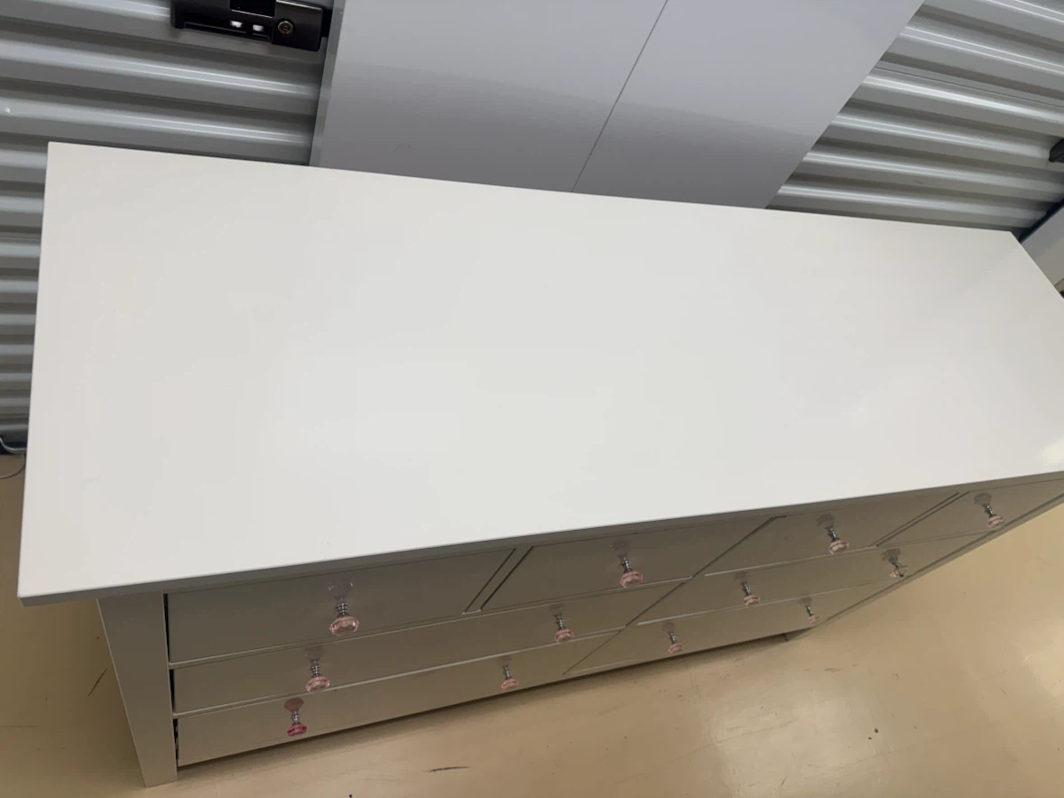 Ikea white Dresser with Crystal Knobs - photo 4