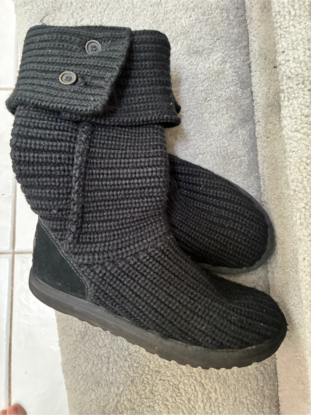 Classic UGG Australia Knit Boots - Black