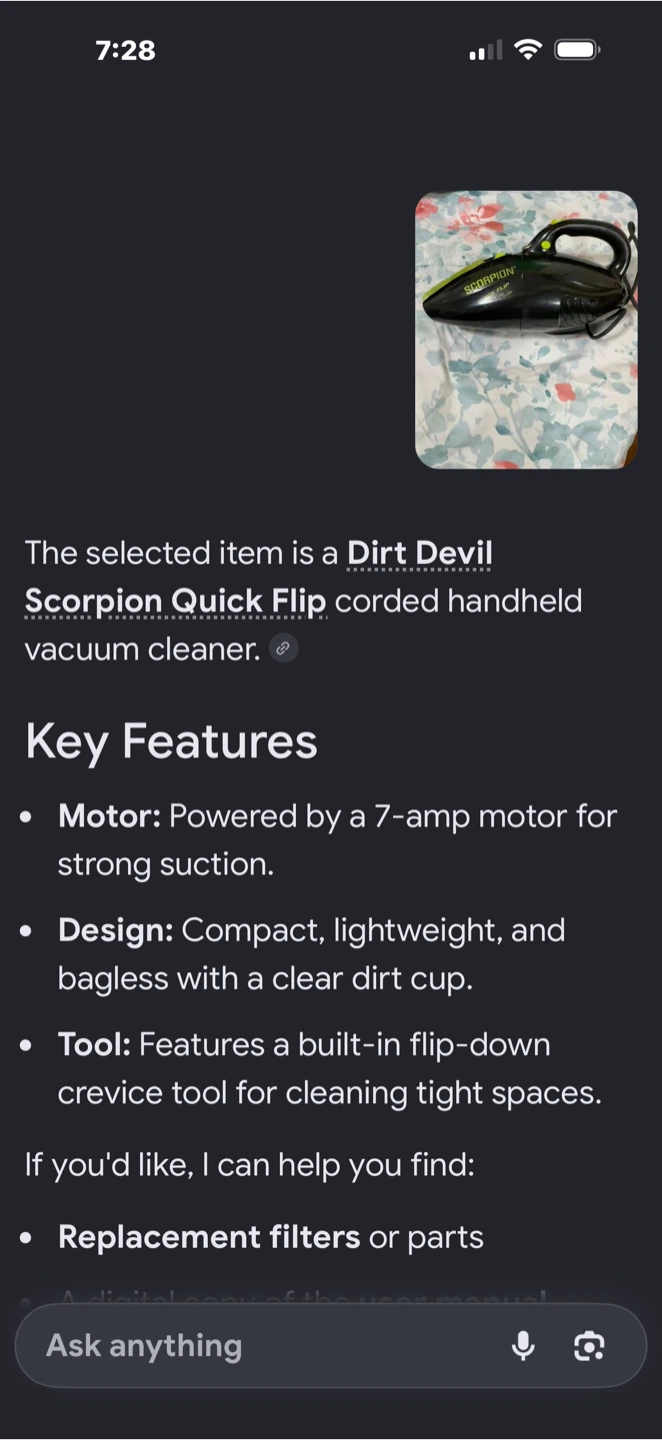 Dirt Devil Scorpion Quick Flip Handheld Vacuum - photo 4