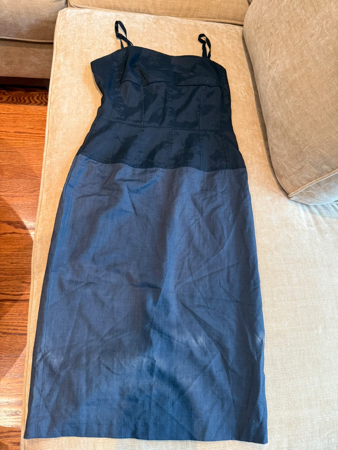 Black Corset Style Midi Dress