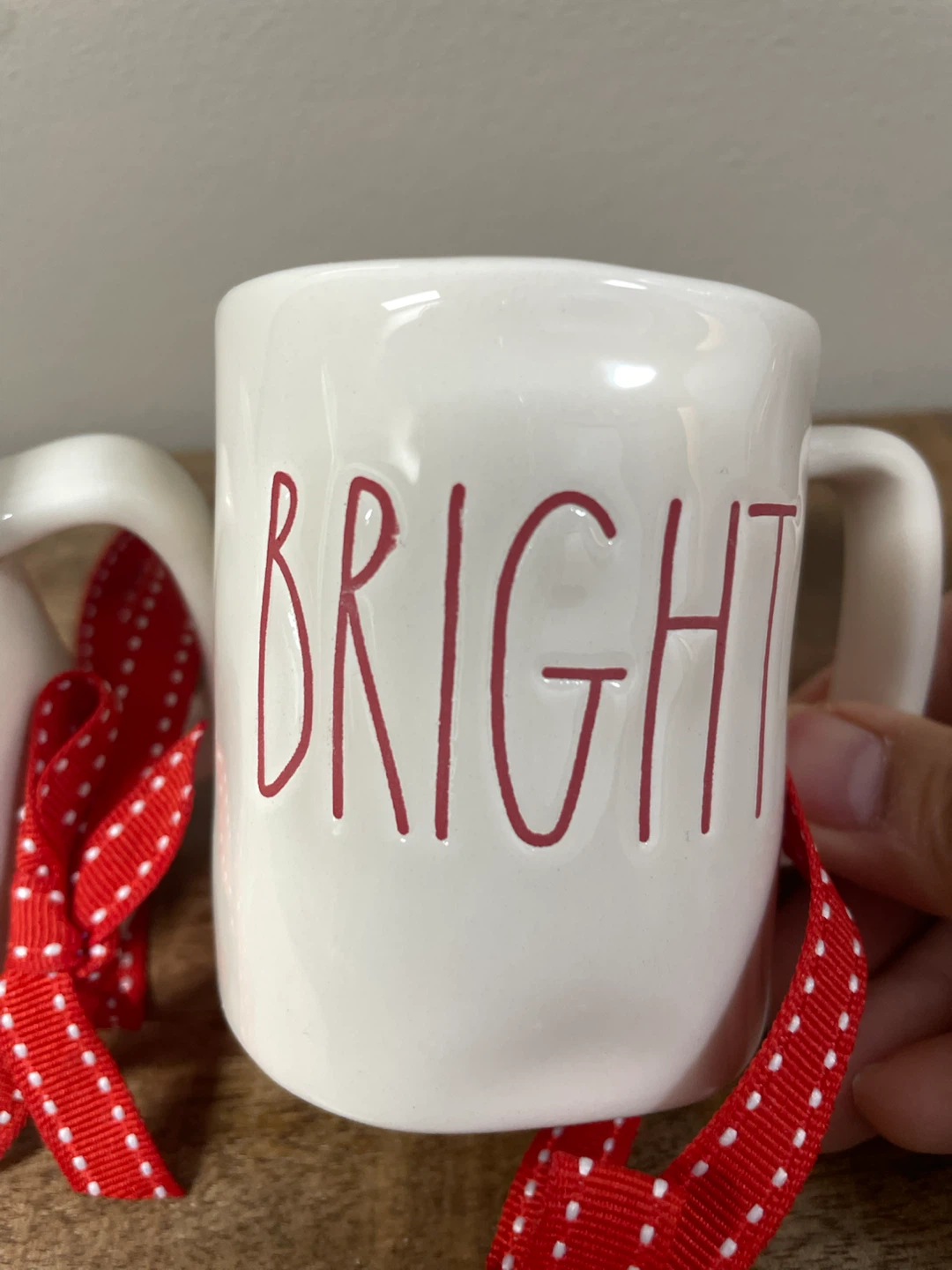 RARE Rae Dunn "Merry & Bright" Mugs (Set of 2) - photo 3