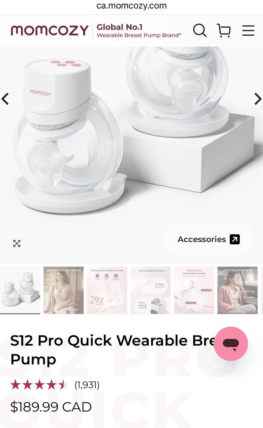 Momcozy S12 Pro Quick Wearable Breast Pump
