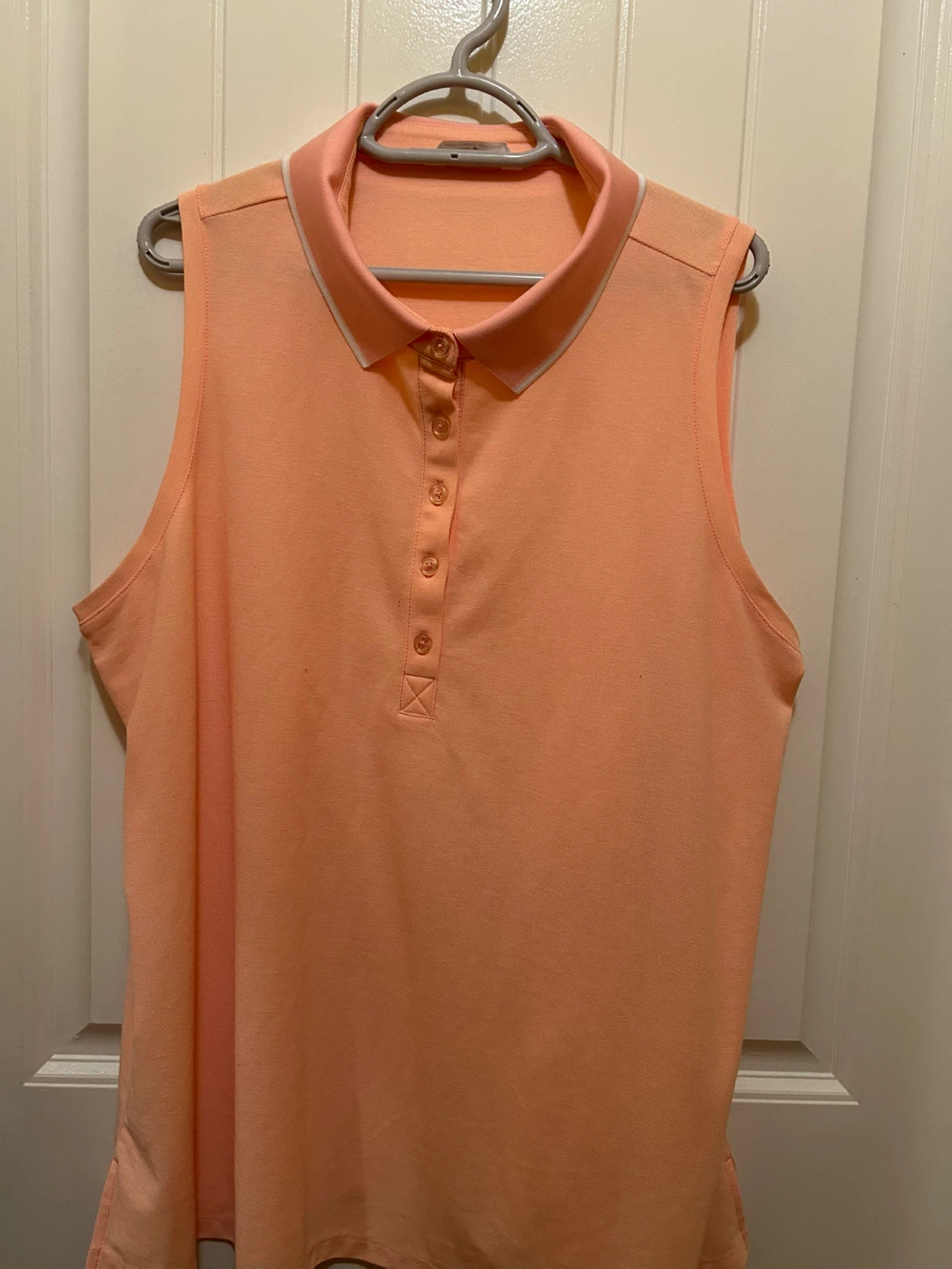 Active Zone Sleeveless Polo Shirt Peach