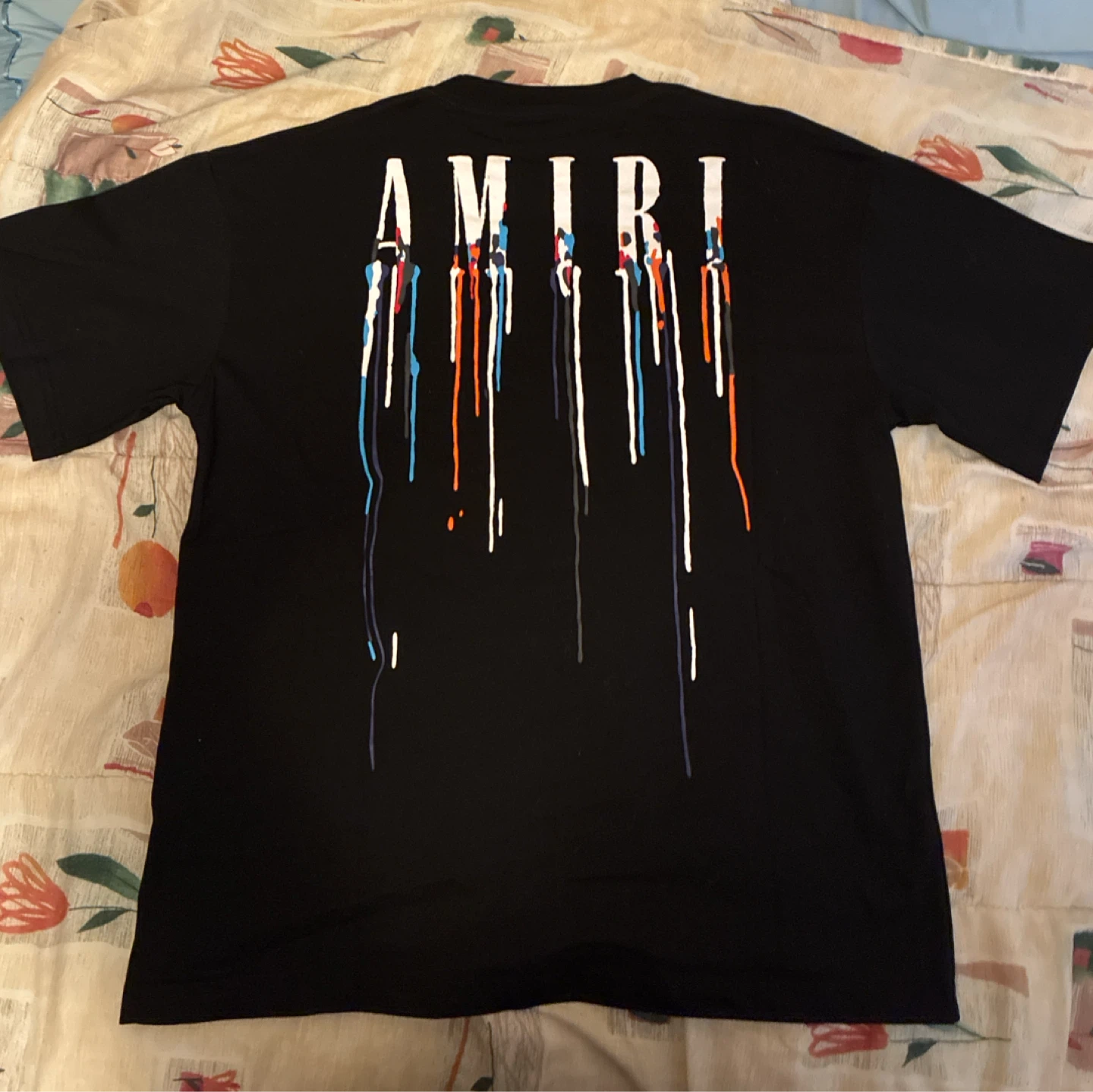 AMIRI Paint Drip Logo Black T-Shirt - photo 2