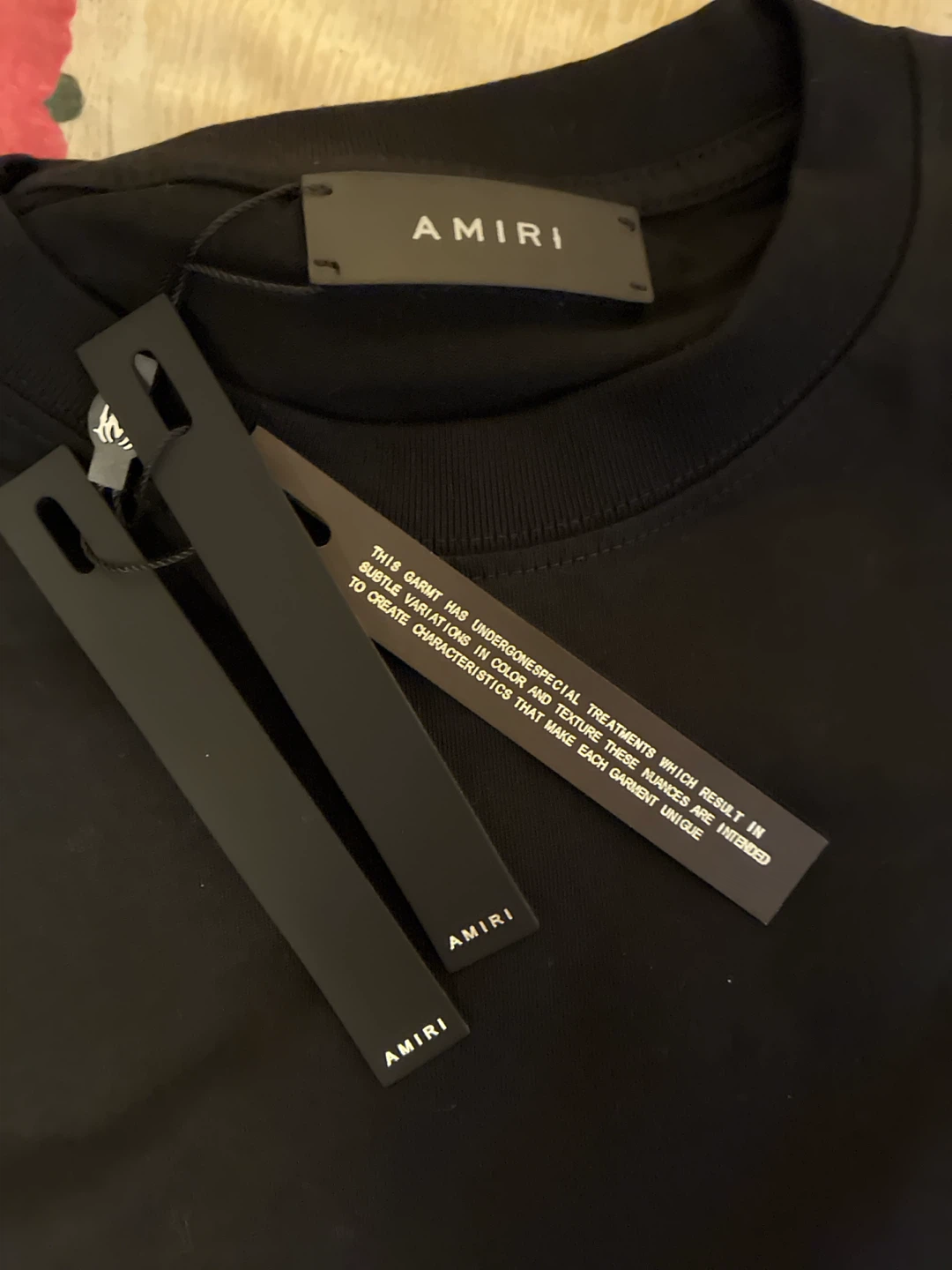 AMIRI Paint Drip Logo Black T-Shirt - photo 3