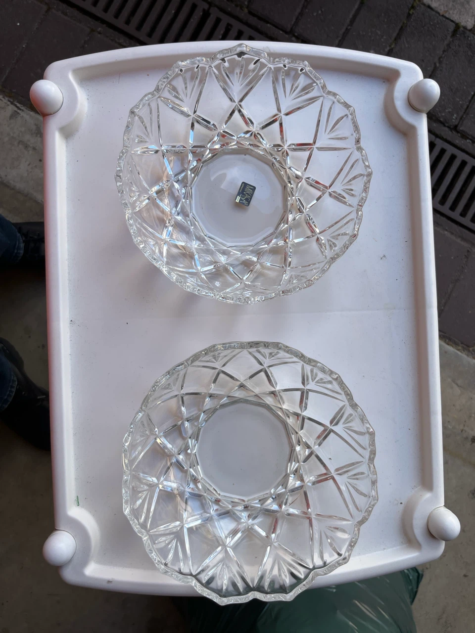 Set of 2 Clear Crystal Glass Bowls - photo 2