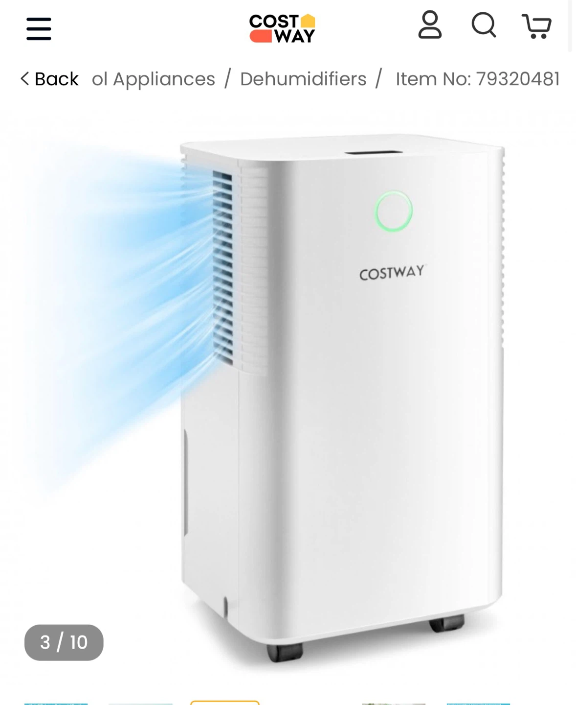 Costway 32 Pints Dehumidifier - photo 4