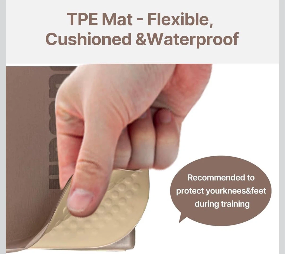 wuwan Foldable TPE Fitness Mat new brown/ apricot - photo 2