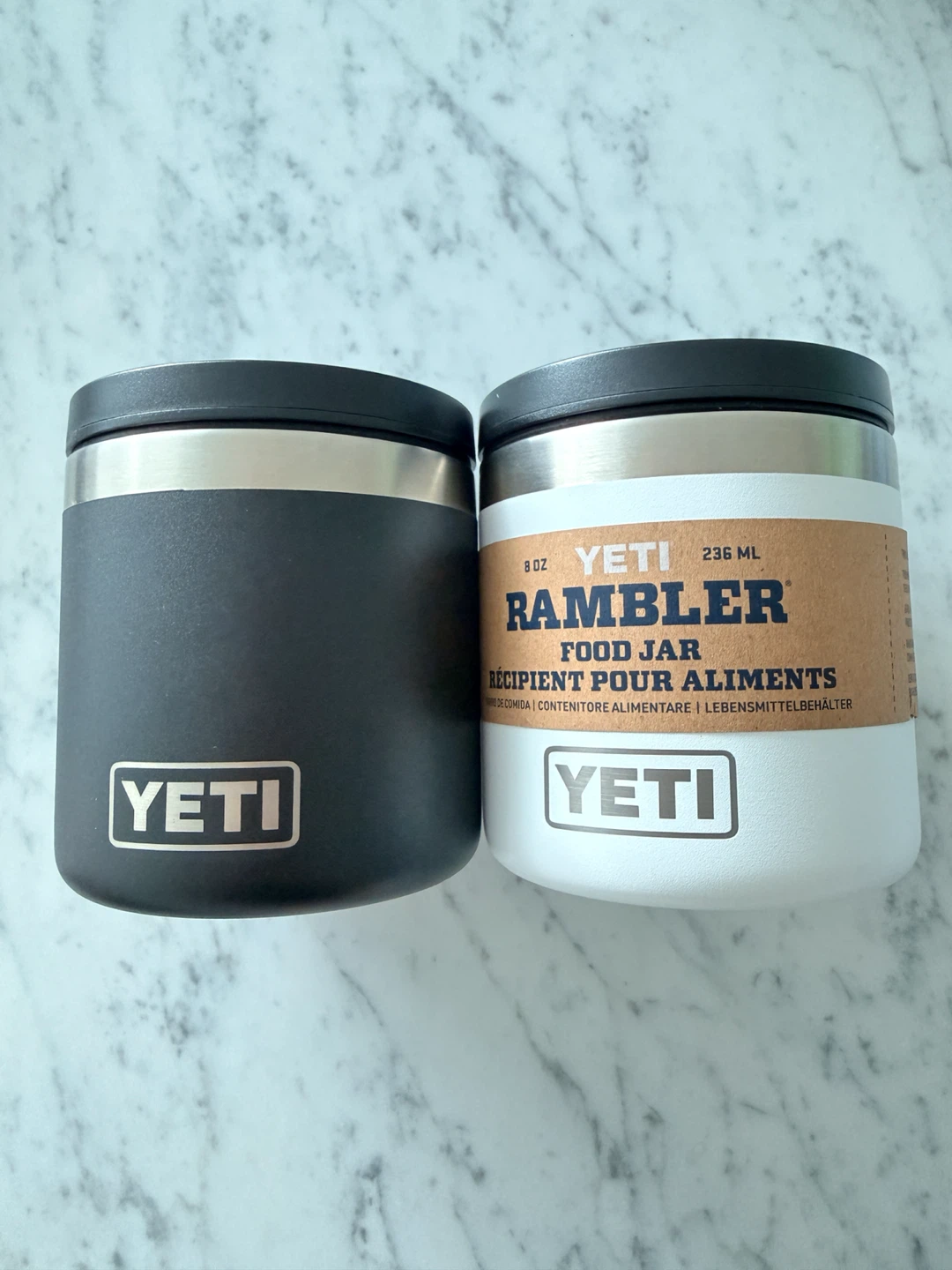 Two YETI Rambler 8 oz Food Jars