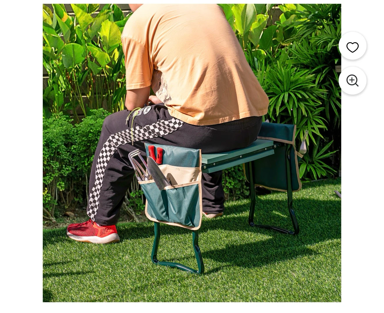 Costway Folding Garden Kneeler and Seat Bench - photo 4