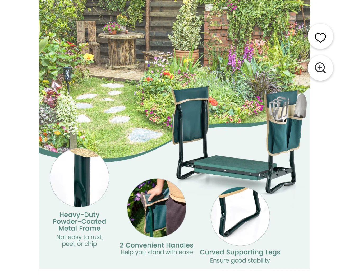 Costway Folding Garden Kneeler and Seat Bench - photo 5