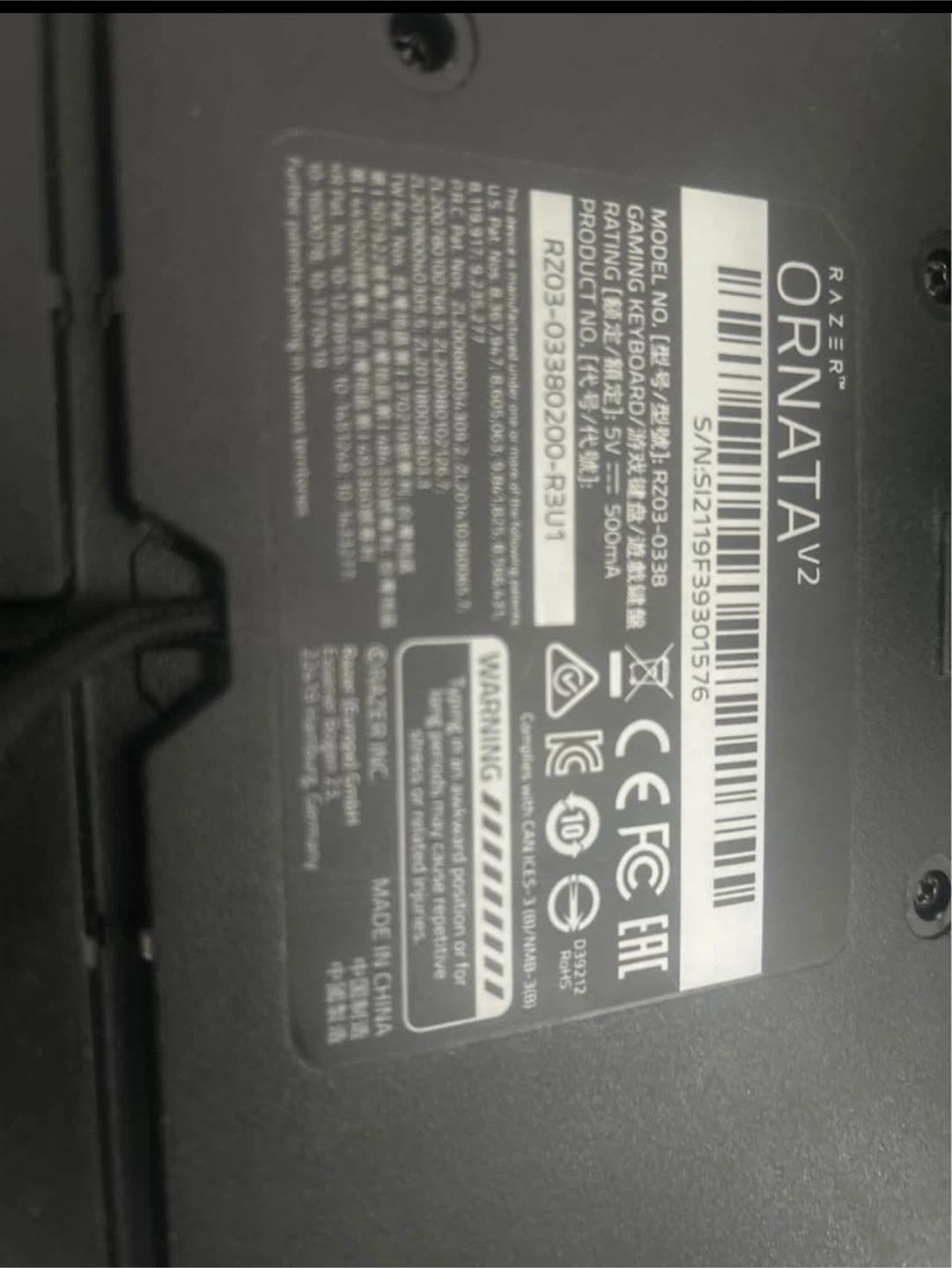 Razer Ornata Chroma V2 Gaming Keyboard - photo 2