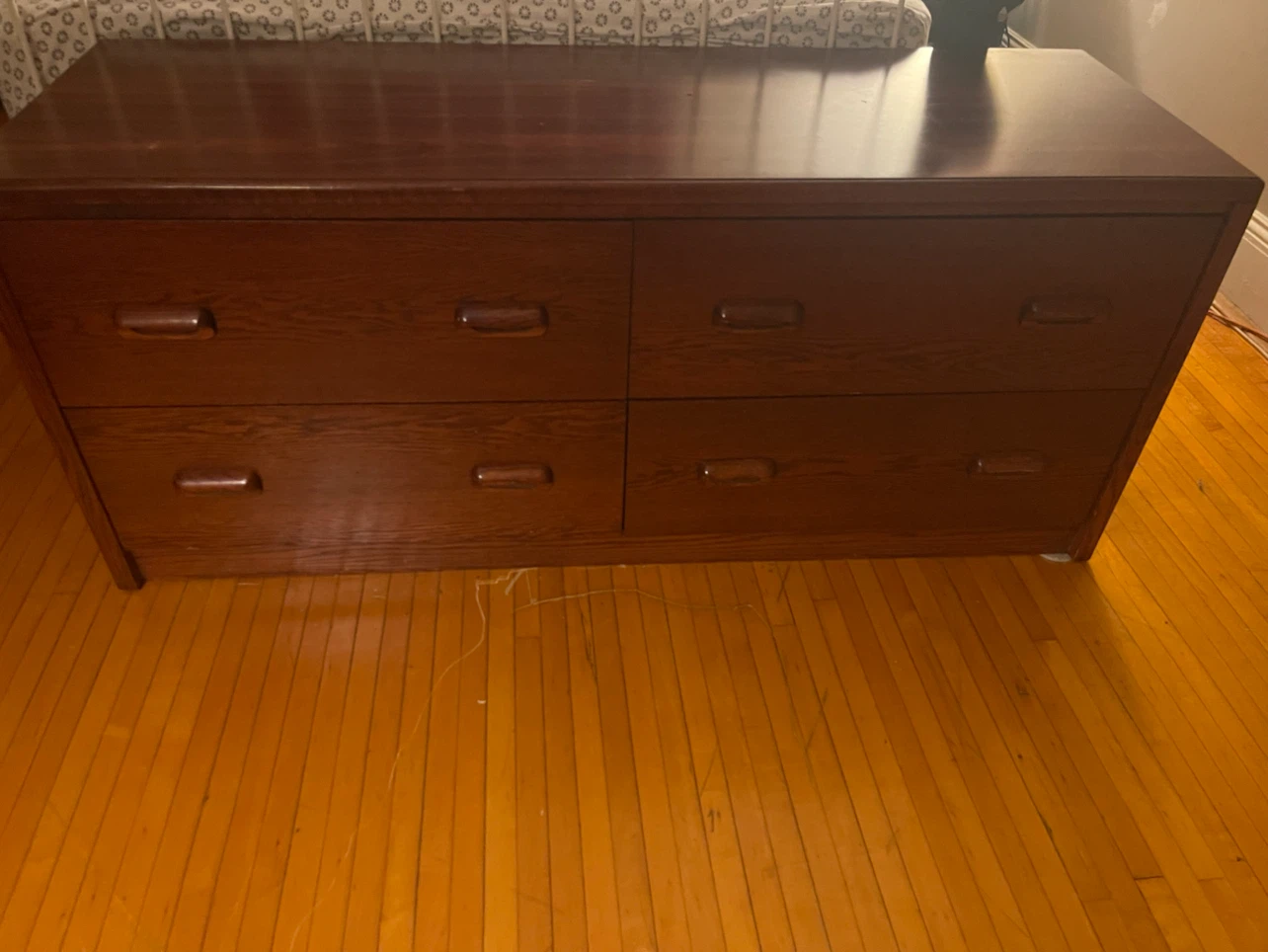 Dark Wood 4-Drawer Dresser
