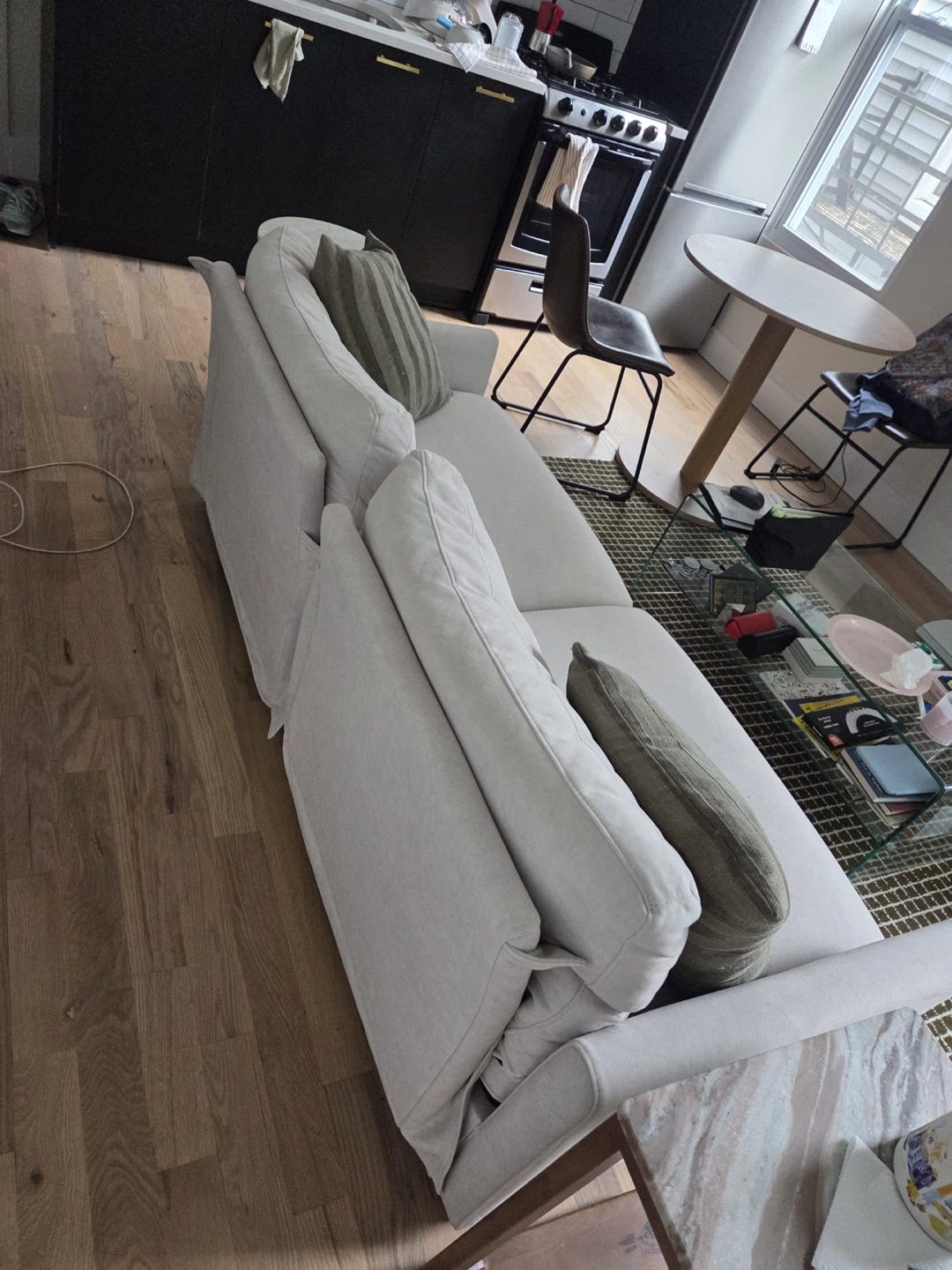 Off-White Two-Seater Sofa - photo 2