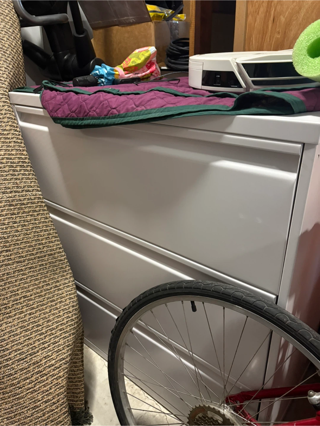 White 3-Drawer Filing Cabinet - photo 2